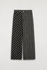 MIX DOT & STRIPE WIDE LEG PANTS