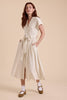 V-NECK BUTTONDOWN A LINE SHIRT DRESS