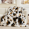 Animal Print Faux Fur Throw Blanket