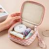 TRAVEL CHECKER GINGHAM MAKEUP COSMETIC POUCH BAG