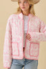Vintage Print Quilted Padded Jacket