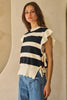 Striped Knit Sweater Top