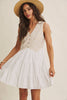 FRENCH PICNIC CROCHET MINI DRESS