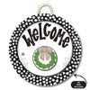 Black and White Dot Door Hanger w/ room for mini