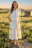 Yellow Floral Shirt Midi Dress
