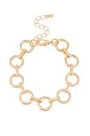Juliette Charm Collector Bracelet Base in Shiny Gold