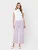 HIGH RISE LAVENDER COLOR CROP WIDE LEG JEANS T5894LVD