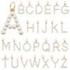 Pearl Studded Letter Charms Assortment