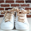 Nude satin shoelaces