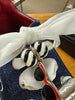 Candy Stripes Black and White Spacer Bead