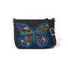 Dream Wings Denim Embroidered Pouch