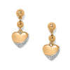 Meridian Petite Heart Wave Post Earrings