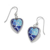 Colormix Heart Blues French Wire Earrings