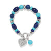 Token Lapis & Turquoise Charm Stretch Bracelet