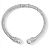 Meridian Silver Open Hinge Bangle