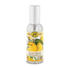 Michel Design Works Lemon Basil fragrance spray in a soap and lotion dispenser with a fresh lemon and basil design.